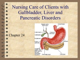 Nursing Care of Clients with Gallbladder, Liver and Pancreatic Disorders Chapter 24 