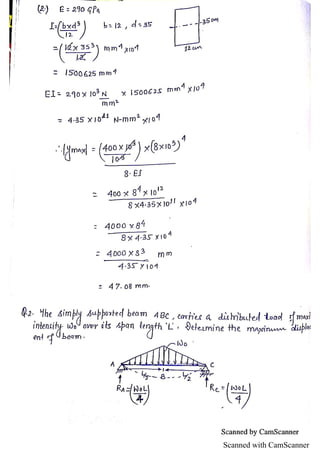 Slope and Deflection in Beams | PDF