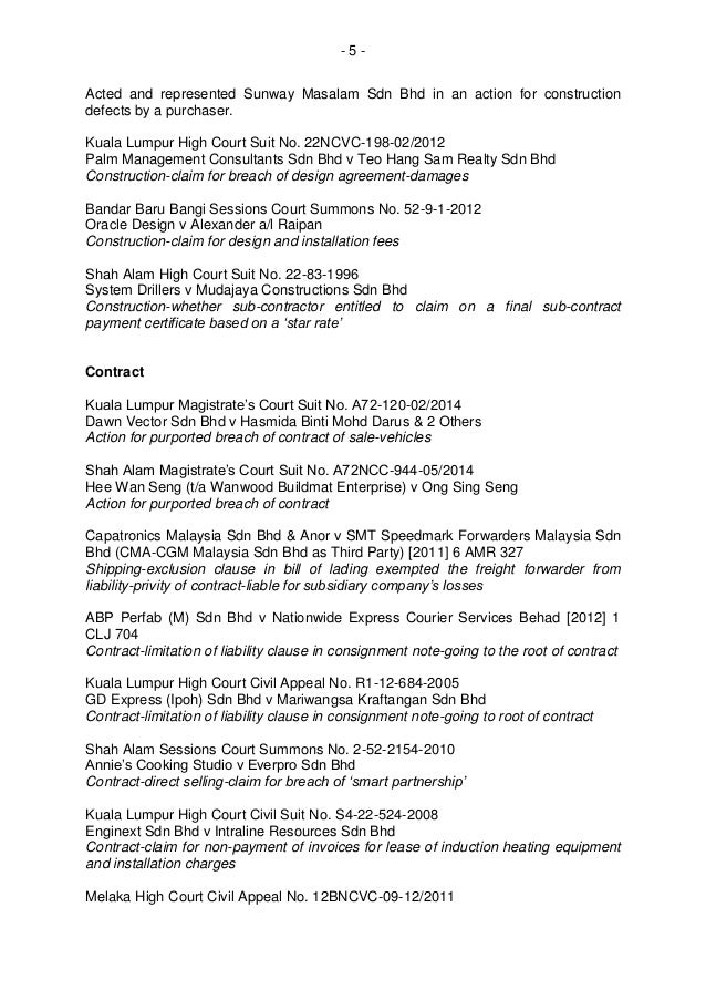 Lim Jit Kiong's CV