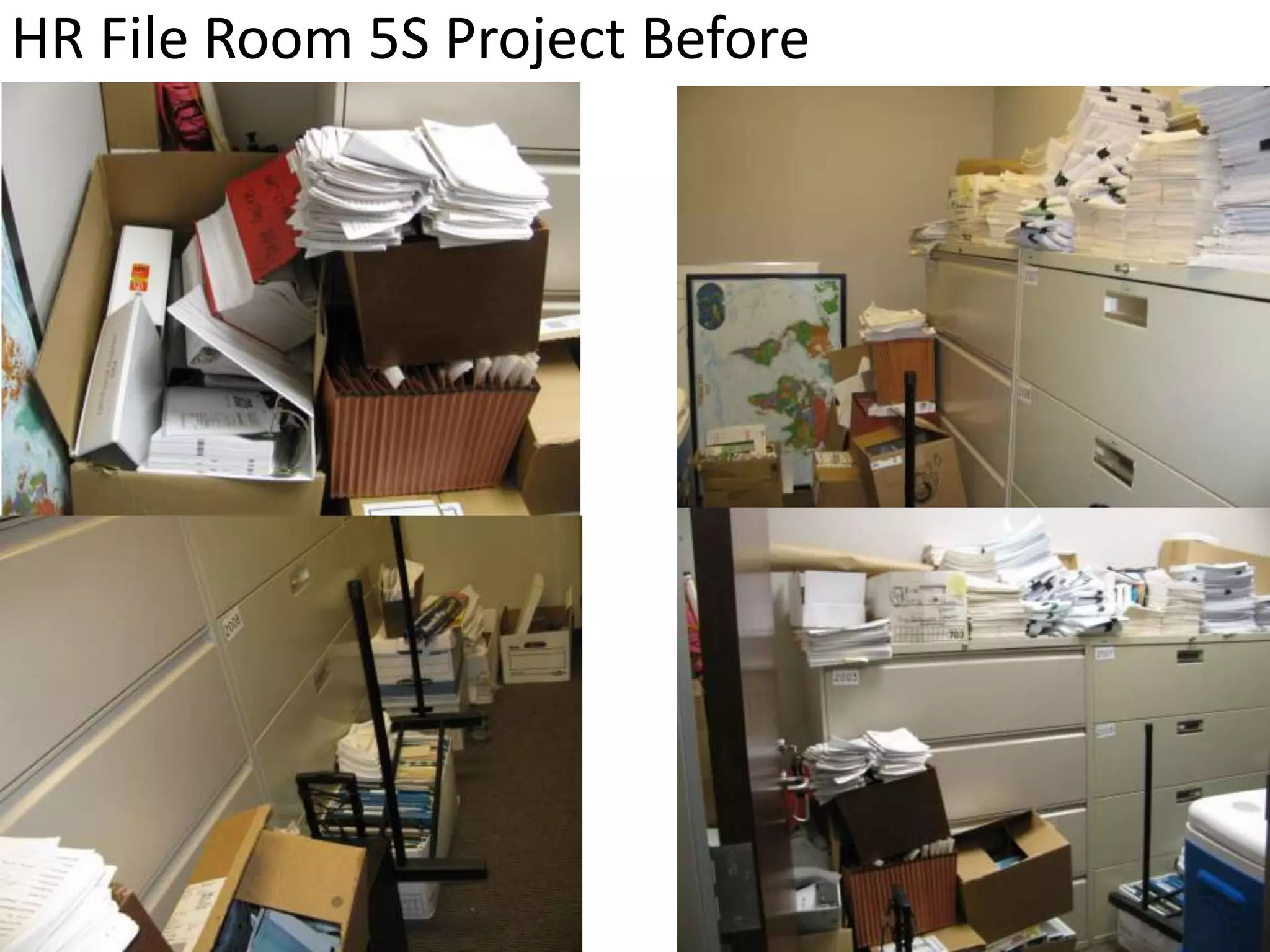 HR File Room 5S Project Before