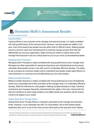 Assessment by Korn Ferry Herminio Mello | PDF