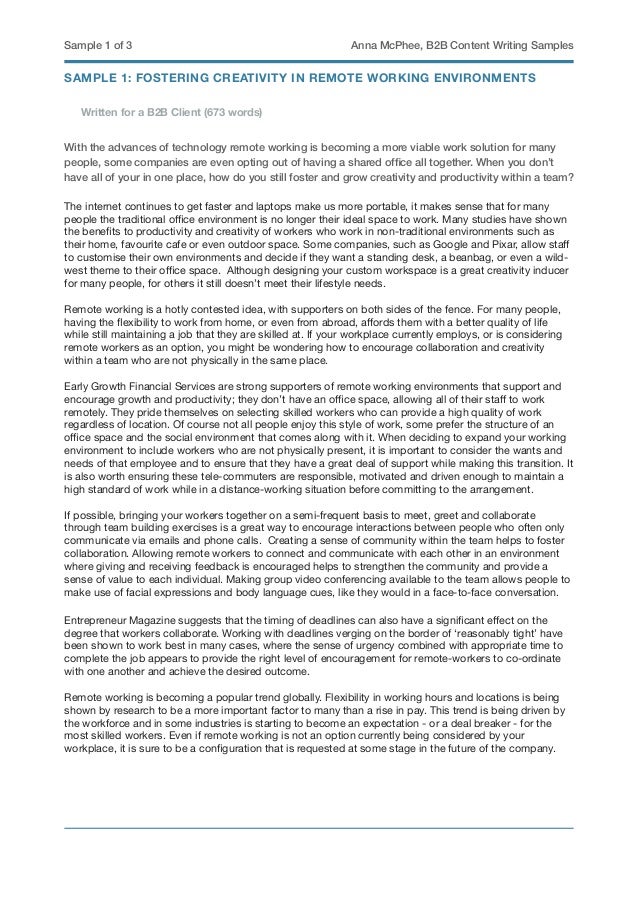 Business essay example