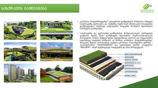 სახურავის გამწვანება
• კომპანია "მოდერნრუფინგი" გთავაზობთ გამწვანების მოწყობას ბრტყელ
სახურავებზე, ტერასებსა და აივნებზე. ჩვენს მიერ იზოლაციის მასალებით
დამუშავებული სახურავი საშუალებას მოგცემთ მოაწყოთ ნებისმიერი
სირთულის გამწვანება.
• სახურავებზე და ტერასებზე გამწვანების მოწყობისათვის უპირველეს
ყოვლისა ხდება მათი დამუშავება შესაბამისი ჰიდროსაიზოლაციო
მასალებით, ხოლო შემდეგ ხდება ფესვდამცავი ფირისა და სპეციალური
სადრენაჟე სისტემის მოწყობა. ამ მიზნით კომპანია „მოდერნრუფინგი“
მრავალი წელია ძირითადად იყენებს ცნობილი ჰოლანდიური ფირმის -
„ნოპოდრაინის“ /“NOPHADRAIN”/ და გერმანული ფირმა „ბაუდერის“
/“BAUDER”/ - მიერ შემუშავებულ სისტემებსა და მათ პროდუქციას.
 