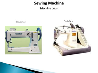 Cylinder bed Feed of arm
Machine beds
 