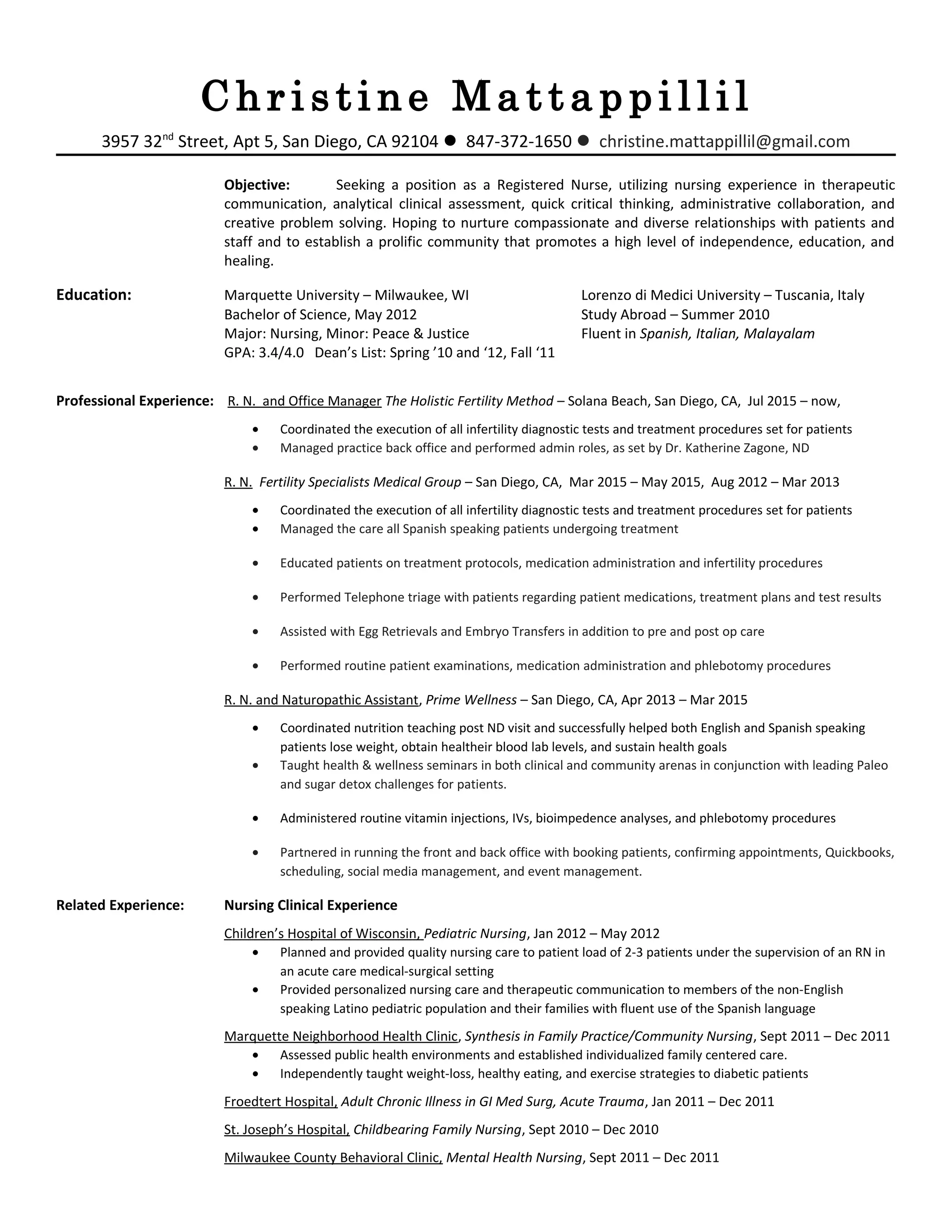 Visual Reference: New Resume