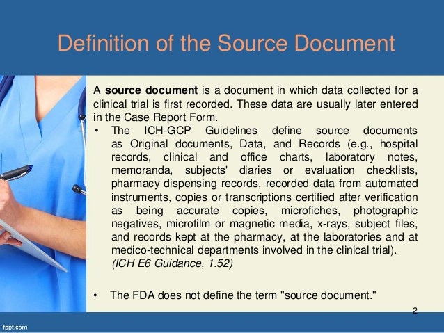 source document definition clinical research