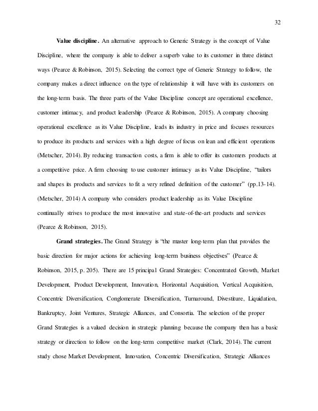 Master thesis strategic planning definition