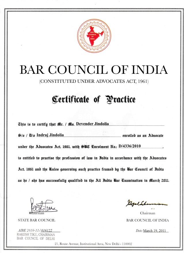 Bar Council of India does not recognise distance mode degrees