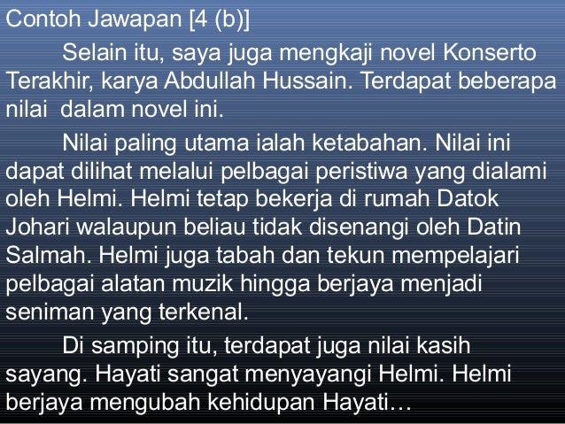 Teknik Menjawab Soalan Novel SPM (Bahasa Melayu)