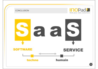 CONCLUSION




SOFTWARE            SERVICE

        techno   humain
                              12
 