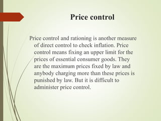 Controller Inflation Strategies to control inflation in india | PPTX