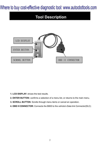 B800 bmw-airbag-srs-scan-reset-tool-user-manual