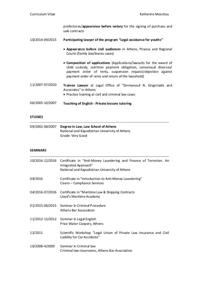 trainee solicitor cv