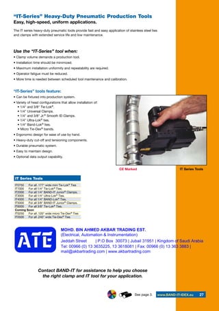BAND IT CABLE TIE, AKBAR TRADING EST