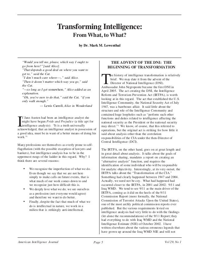Ndic critical thinking and intelligence analysis