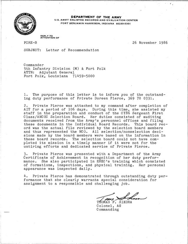 army letter dolap magnetband co army letter of recommendation sample
