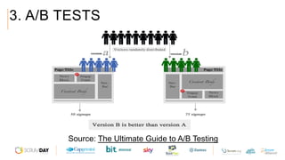 3. A/B TESTS
Source: The Ultimate Guide to A/B Testing
 