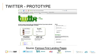 TWITTER - PROTOTYPE
Source: Famous First Landing Pages
 