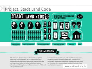 Project:	
  Stadt	
  Land	
  Code
www.stadtlandcode.de	
  
 