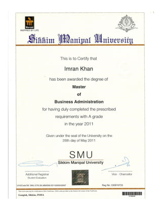 MBA-Certificate