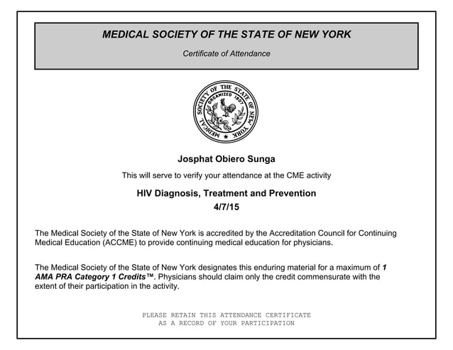 certificate HIV | PPT