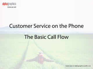 Customer Service on the Phone
The Basic Call Flow
 