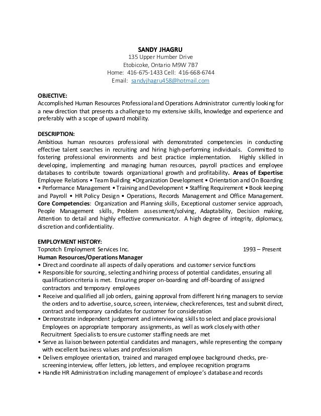 Sandy Jhagru cover letter and resume