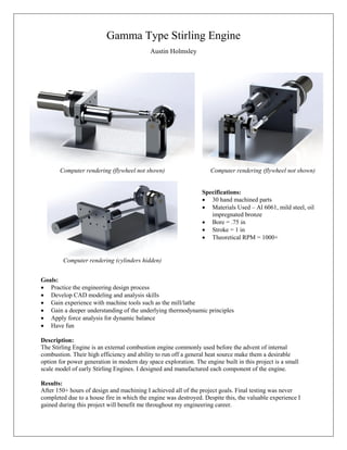Stirling Engine Project | PDF