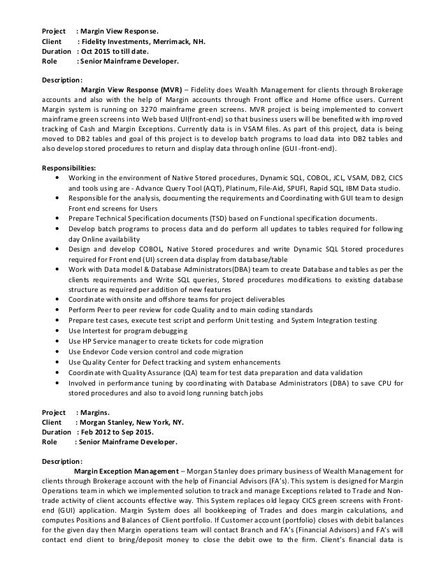 syam prasad ramineni mf resume cobol programmer resume