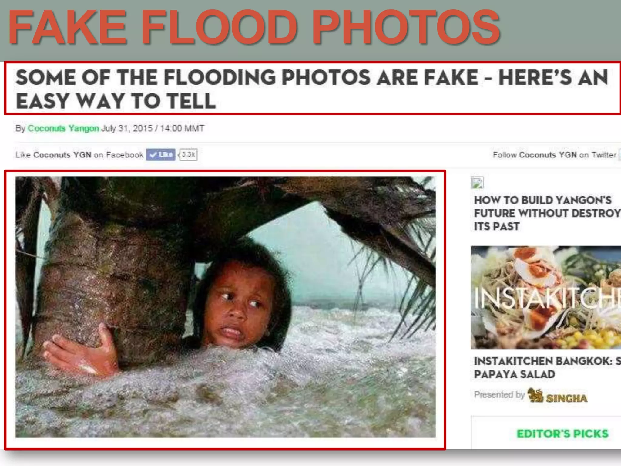 FAKE FLOOD PHOTOS
 