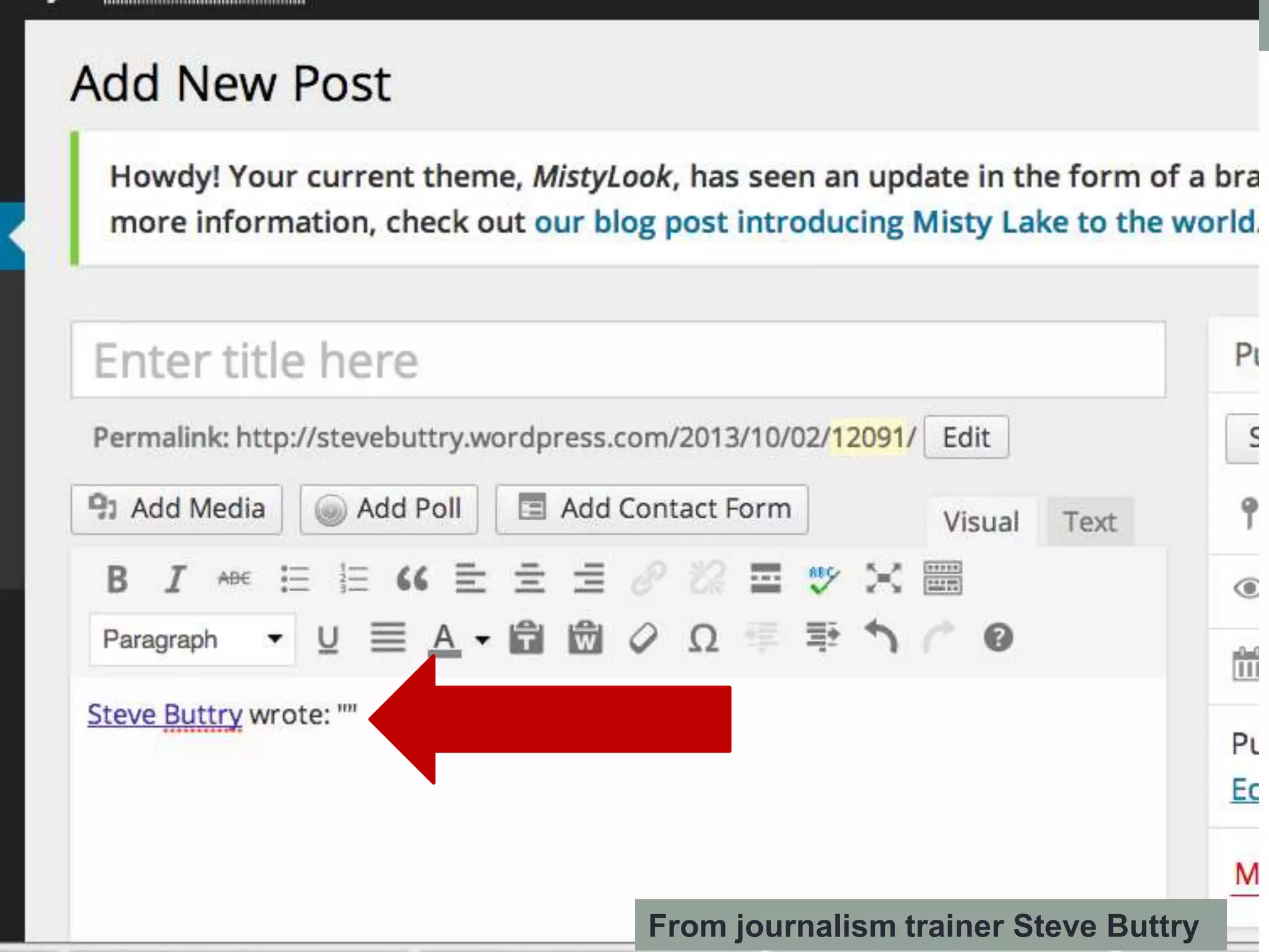 From journalism trainer Steve Buttry
 