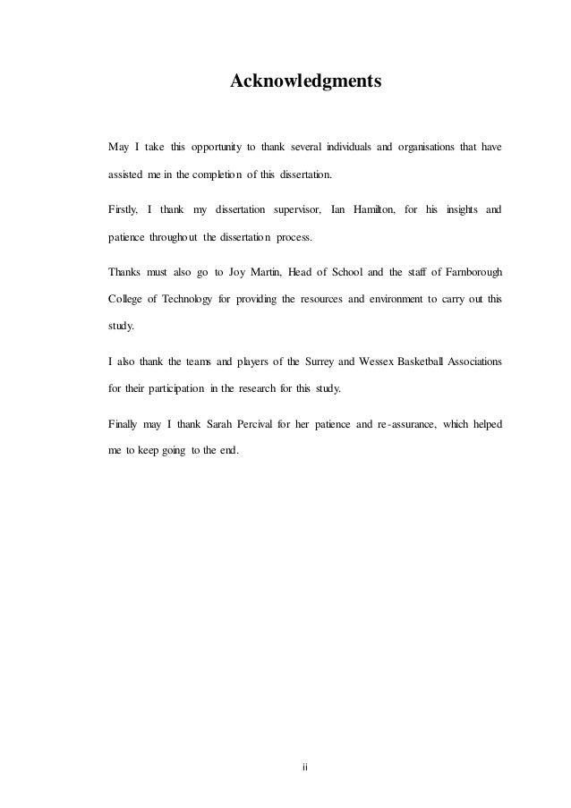 Dissertation proposal bsc hons