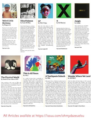 All Articles avalible at https://issuu.com/ohmydazeuelsu
 