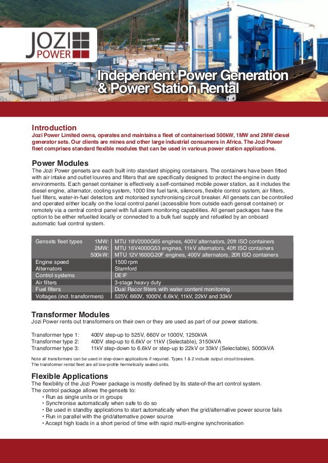 Jozi Power Fact Sheet 2016 Feb Opt