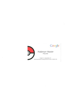 Philip Mok Google business card