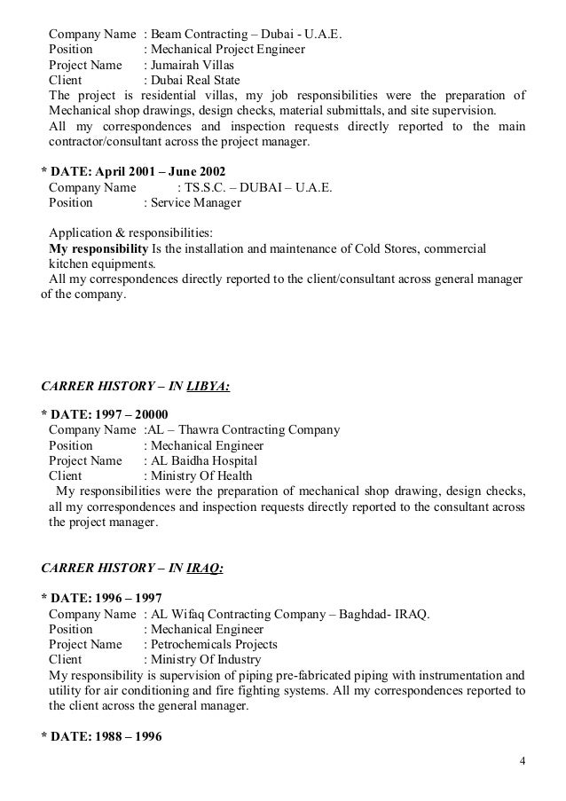 responsibilities of mechanical engineer