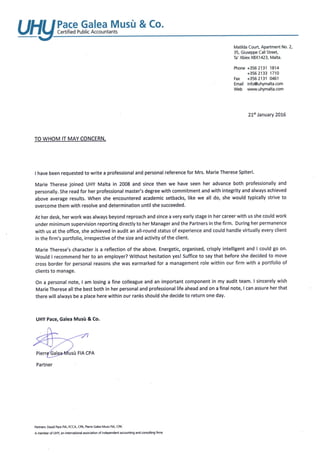 Reference letter PGM