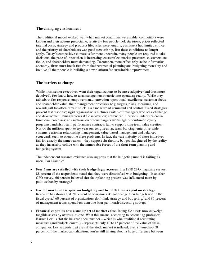 Budgeting research papers