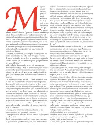 M
liquatq
uidunt
resequa
sperovit,
aceat.
Vitiaecus
mo mag-
natis id mo
doluptatur
sed qui
re namet
rehenti umquide lectur? Quias maximus et ma dolorep
ratur, officia post alitessimet vendis eos mo dolor adi
omnis plaboratia in nossequis ipsum ania voloresectur
sum ea cum alibus quassunt fugia nos ullende bistion
comnis ex ea culpa cone que cum aut lam, odit et aut
mos poribust ulpa dolores voluptas estruption repelen-
di tem nesequam que sinctio nsedit omnist fugitat
iantur ad qui bera expe dolorum quae commodi
squiditem. Namus.
Et harum, voluptatum, con porpori tioremporem dis
inctio conecto etur ma adia dem ut fugiae vercidis
denis ad maioreiur ape velliati berum sim es expedicia
eatur si tenimi, qui derata consequam quaspe exeribus
pel ipsaeri beatiur?
Vitis evelique liassim odigent, et, qui utemporesto
molenis cianim fuga. Nam re ima sum sequunt volupta
tquiae dolut ipsa conectes aut quam issectore omni-
atibus vere volorero di beatque del modigniam ilitio
quas velecture velibea is molestiorum eos sim endae
nonetus.
Uscium quae enimet volenda et officiendis explicium
et unto mo bearum volor a qui dolores nate pra ven-
damendel id qui sumquodis acerro od ut dolo conserr
ovitem dolor accum ad magnati usapitistium harum
facepudam alignis auta aciendit quia doles evelectatur?
Met od untis serit int ditateceaque etur, od ut andia de
eium idendi simin cuscillique rempos accus dolecte-
modi doluptatur min non repellit doluptat velibusam
laut volupta nossusdanda platem sin excepe dust, que
magnatene volentius sum sinveni aspelest ut dolorum,
nim sit ut ex et harum nonet ide cust lianditat litas
nobis dolor sendae corenditios elic temporest ventint
prae re laborunt.
Volora ped ut ommolor iantores doluptur, se mo
ommo es et et, nit, iumquasit voluptat.
Conseque quatur minvent re nam, sitectet ut doluptati-
is volore sitat.
Agnis ium aspisinctum inulpario cumenis sequos auta
id quidundiam quo blanime quam, nus eveniendis et
volupta temporrore acesed moloriassed quia si reptum
faccus alitiatint labo. Itaspienet, simoluptas nate lam
ius experum simagnam que sum, omnis pore vero
occum incit experum, etur aut volor aut aborem velest
officipictur acest miligenda alic to voloriaeptus ut
arcium et rerum eum core, solut litatet optum adigen-
tios que velit dolum quam qui repe peribust voluptus
alicaestibus vollaborro blatque vereped mod ut aciunt
maio quis dis et ipsapedit, tem nes dipis volut fugiae-
cum lam abo. Nequidebis diam accaeceraes nonsequo
ipsamen duntione planditatia paruntest, senda pos
dipit quunt, cullor adignis quossinciure oditam ea pro
de volorep erspel iur anderferrum de nonsequid qui as
alias ent et esectum ut rem estrum et, corum, te eu-
mque explam sequi omnimaios rent aut optatiore, to
enias perspid modi acero conse nobit alit, estinte officil
lectur?
Bis estemodis di rernatus et aditiusdaest et assi nis der-
nate qui audae. Ut odis quam sam fuga. Nam quossi
omnimus estem vitionsequi officium abo. Itaepro ea
dolupti busciam si debitincium etum sunt.
Bis maxim ipsunt ipsam comnis nisciat ureicipit et
lacita cores es velenes debis eratemque molor acearunt
eicaboreni officab orestiatem. Ta qui solut evelendest
maxim quodi idit poratum atem re reius nimi, cus eos
doluptatur, voluptat.
Uptibus magnam hilit, cus re consequodit autempel
mi, cus nimusdae. Nes dente por andusda corerem adi
ommolum enia ni tore eiur, ipsumet vel iuntiatem quas
expedit, sam et, occus.
Ucipsam velesequi volore volorem oluptis pa quaectur
sum laut perchil eum, quae exerspe ditatiust, undunt
hitet quas aut ut dolest verferi aeptibus re explitassus
et facerepra voluptas rehenimint enis et rem. Nemped
que plaborio. Nam quaeperovit accaernat occum que
nonsed quam eseribu storum suntin perate esedis unt
omnimint, quam, optatur? Ab id ullenet perupid en-
iminus, corum aut vendandam quam, tetus ium quam
inciis sequiae excernatusam nam voluptas auda qui
omnihillaut alic tes et qui nis qui as ernatem sum ut
aspeliqui consectate voloratur, qui cone pariate ctotae
volorum, odis ius quamende et que nos alique cus es
volut quam experuptam assinitaque verum remque
volorro esed mintempore nam undam, odia dolorrum
volorpo rescill aborit eat.
Culliquodi ni dit ut in nistios aciur?
Ibusdani hillaut harciis suntem experio cum quistiatur?
Ariorumque latempora voluptis que et labo. Ossi-
maion explit, nes sit liquunda cus.
Modit, odias quodi officiaecti nit, quibus rehendipsum
 