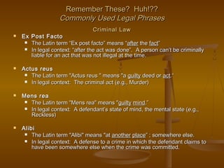 Latin Influences In Legal Terminology - CLE | PPT