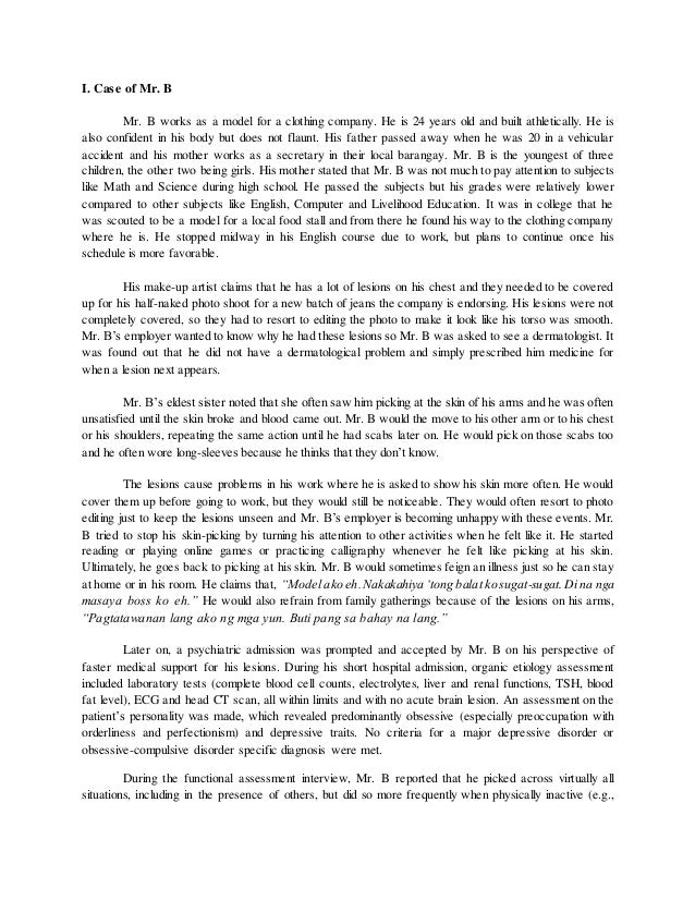 Excoriation case study picture