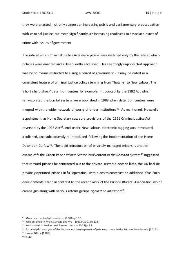 Criminal law dissertation