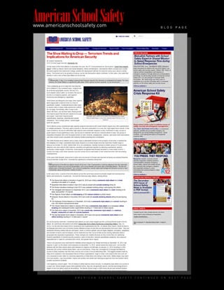 B L O G P A G E
A M E R I C A N S C H O O L S A F E T Y C O N T I N U E D O N N E X T P A G E
AmericanSchoolSafetywww.americanschoolsafety.com
 