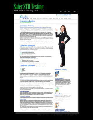 SaferSTDTestingwww.saferstdtesting.com
S A F E R S T D T E S T I N G C O N T I N U E D O N N E X T P A G E
R E F E R E N C E P A G E
 