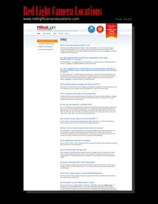 RedLightCameraLocationswww.redlightcameralocations.com F A Q P A G E
 