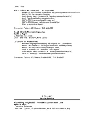 Jennifer Coggins JDE MRP Manufacturing 2016 | DOC
