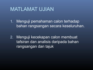 Teknik Menjawab Kertas 1 Bm Spm