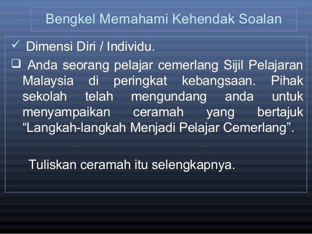 Bengkel & Teknik Menjawab Kertas 1