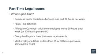 Flexible Work Arrangements Legal Risks And Solutions