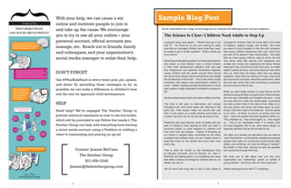 4 5
With your help, we can cause a stir
online and motivate people to join in
and take up the cause.We encourage
you to try to use all your outlets – your
personal account, official accounts you
manage, etc. Reach out to friends, family
and colleagues, and your organization’s
social media manager to enlist their help.
DON’T FORGET
Use #WhatKidsNeed in every tweet,post,pin,update,
and share! By spreading these messages as far as
possible, we can make a difference in children’s lives
and the way we approach child development.
HELP
Need help? We’ve engaged The Hatcher Group to
provide technical assistance on how to use this toolkit,
which will be provided to any Fellow that needs it.The
Hatcher Group can help with everything from starting
a social media account, using a Twibbon or crafting a
tweet to customizing and placing an op-ed.
Contact: Jeanne McCann
The Hatcher Group
301-656-0348
Jeanne@thehatchergroup.com
#WhatKidsNeed
LearnMore:
www.bit.ly/theory-of-change
When we help adults develop these skills,
children thrive.
The early years are critical for brain
development. But the brain keeps growing,
allowing young adults to learn the skills
they need to shape children’s futures.
problem-
solving
nurturing
planning
monitoring
self-
regulation
delaying
gratification
team
work
We also know toxic stress can damage brain
architecture. Children who experience a pile-up
of toxic stress have the poorest outcomes in
learning, health, behavior and later development.
focusing
attention
We can’t eliminate toxic
stress. But adults who
can plan, problem-solve,
nurture and respond to
children can shield
them from the worst
consequences.
We need to strengthen
adults’ abilities.
TOHELPCHILDRENSUCCEED,
STARTWITHTHEADULTSINTHEIRLIVES
A popular song once asked – “What’s love got to do
with it?” For those of us who are working to make
sure that our youngest children have what they need,
we need to ask a similar question: What’s adults got
to do with it?
Recentgroundbreakingresearchonbraindevelopment
has shown us that children have a critical window
in their brain development between birth and age
five. Responsive and attentive interactions between
young children and the adults around them during
this period form strong neural connections and shape
the architecture of the brain. This is why every single
interaction with babies and preschoolers matters so
much. Indeed, fostering strong development in those
early years is vitally important to children’s success in
life.
But the window doesn’t slam shut when children turn five.
The brain is still open to intervention and change
throughout life, with some areas still maturing in the
early 20s. That doesn’t mean we should wait until
then. It just opens up a wider window and invites us
to step in as soon as we can and go as long we can.
Research also says that the chain of adults who are
part of children’s lives starting at birth can have a
profound impact on what happens to children and
how their lives are shaped. Instead of throwing up
our hands in despair when confronted by the many
problems that children face, we can instead direct a
laser-like focus on the adults who touch their lives
every day.
That is what the Center on the Developing Child
at Harvard University and its Director, Dr. Jack P.
Shonkoff, are talking about in a compelling new video
that offers a theory of change for children that we, as
adults, can act on.
We all know that living day to day in toxic stress is
not good for children: they do not do well in the midst
of violence, neglect, hunger, and anxiety. But what
we seem to have forgotten is that the toxic stressors
that young children experience also can come from
the lives of the adults in their communities: The skills
that we know young children need to thrive are the
very same skills that parents and caregivers and
aunties and uncles and neighbors and family friends
need (and may not have) to hold down jobs, to create
stable routines at home, and to be there for kids when
they cry, when they are angry, when they are asking
questions, when they are looking for hugs, when they
are unsure and confused, when they are worried, when
they are sick, when they need something or someone
and are not sure how to ask…..
While we need better policies to help remove all the
stressors facing families and particularly those families
who are very vulnerable and isolated and poor – what
we must also do is help the adults better understand
and take up their roles in the lives of kids. Many of us
who are grown and doing well today grew up poor,
living in less than ideal circumstances. But the adults
in our lives – at home, at church, at school, and next
door – never let poverty and bad situations define us.
They shielded us. They encouraged us. They taught
us. This is not impossible work; it is simply work
we have forgotten how to do, were never taught, or
tragically decided that we do not want to do.
Too often as a society we talk about how we want to
“save”thechildren–buttodothat,inadditiontocreating
policies that make our community environments safe,
stable, and enriching, we must be willing to “redeem”
the adults in their lives, starting as early as possible
and continuing through their 20s.
We invite you to talk about how you and your
organization are “redeeming” adults on behalf of
young children. And if you are not, how could you?
What’s adults got to do with it? Everything…..
Sample Blog Post
(If your organization has a blog, we encourage you to customize the following post to suit your audience.)
The Science Is Clear: Children Need Adults to Step Up
{
 
